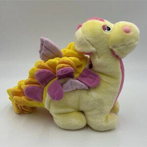 Vintage 1987 Hasbro Plush Be More Yellow and Pink Dragon
